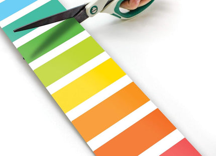 Teacher Created Resources Colorful Striped Rolled Border – 50 Feet