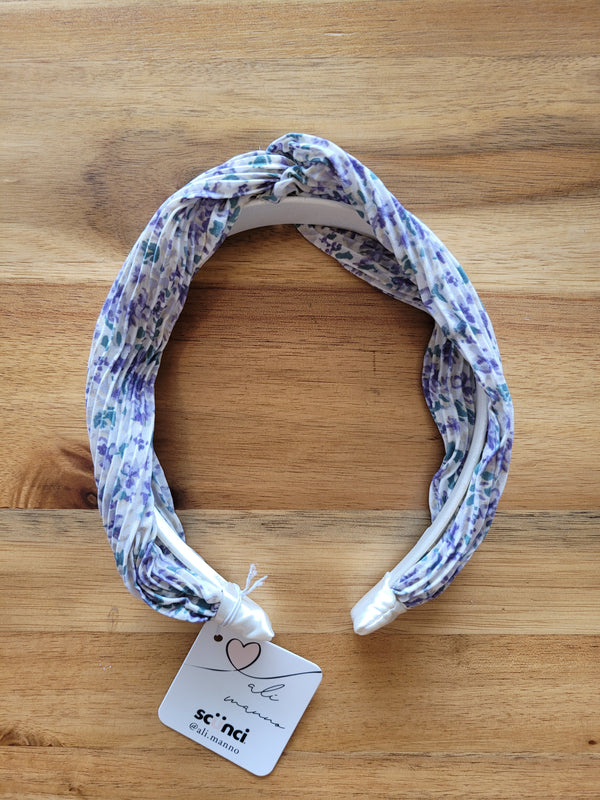 Scünci Floral Print Twisted Headband – Ali Manno Collection