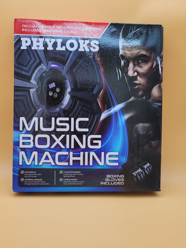 Phyloks Music Boxing Machine â Interactive boxing device with music and gloves included