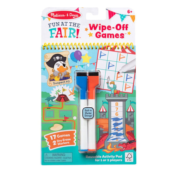 Melissa and Doug Fun at the Fair – Carnet de jeux effaçables avec feutres