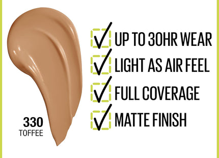 Maybelline Super Stay 24H – High Coverage Matte Foundation