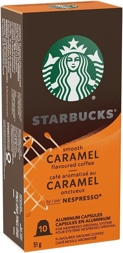 Starbucks Coffee Capsules for Nespresso â Smooth Caramel (Pack of 10) expires April 24, 2024