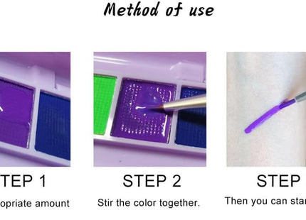 HANDAYAN – 8-color watercolor paint palette for nail art or artistic makeup