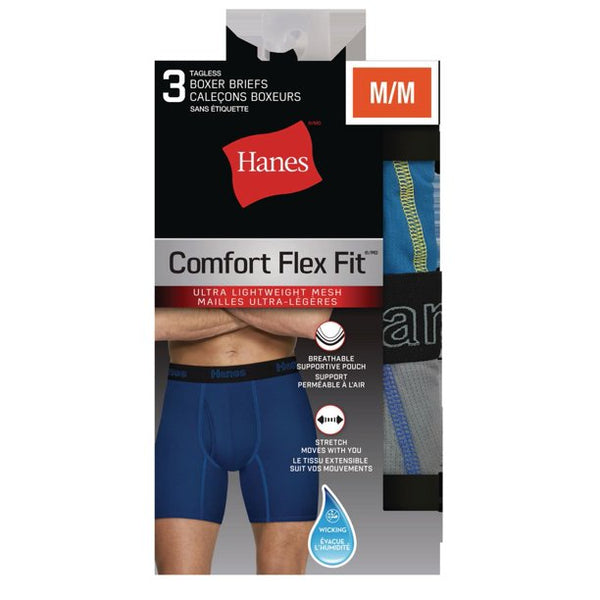 Hanes Comfort Flex Fit Boxer Briefs x3 – Size S/P – Ultra-lightweight mesh