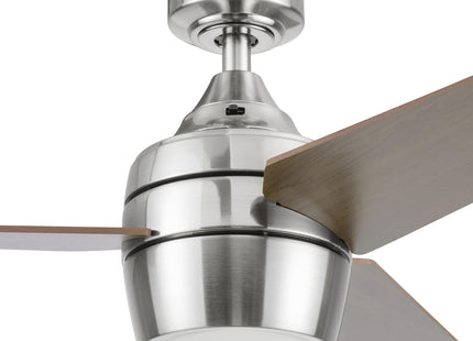 Honeywell Eamon Ventilateur de plafond 52" avec télécommande – Finition nickel brossé