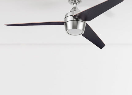 Honeywell Eamon Ventilateur de plafond 52" avec télécommande – Finition nickel brossé