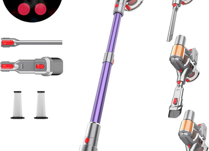 AOKOAK Aspirateur sans fil 45 kPa – 550 W, 60 min d’autonomie, écran LED