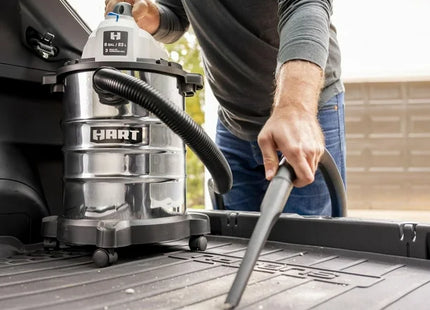 Hart 6 Gallon Wet/Dry Vac – 3 HP Stainless Steel Wet and Dry Shop Vacuum