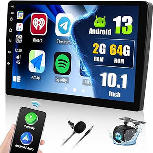 Autoradio Android 13 avec écran tactile – 8 cœurs, 2+64 Go, GPS, WiFi + Caméra de recul