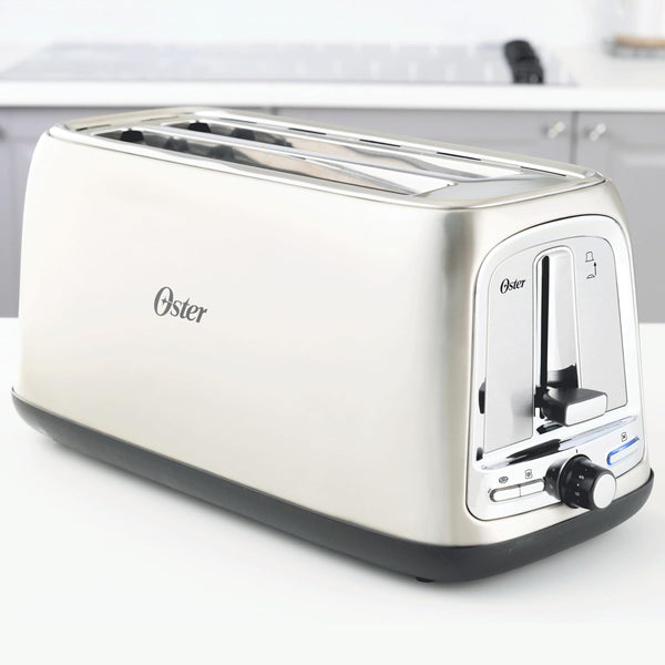 Oster Grille-pain 4 tranches longues fentes – Technologie de grillage de pointe