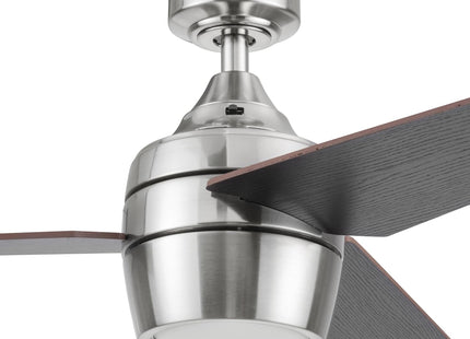 Honeywell Eamon Ventilateur de plafond 52" avec télécommande – Finition nickel brossé