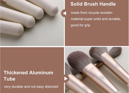 EGSHOW Intoxicated Series – 15-Piece Professional Makeup Brush Set + Case Included