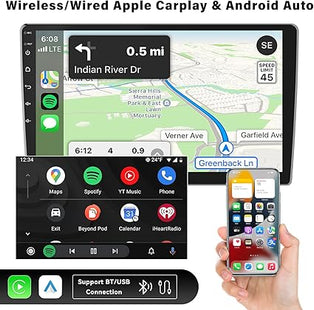 Autoradio Android 13 avec écran tactile – 8 cœurs, 2+64 Go, GPS, WiFi + Caméra de recul