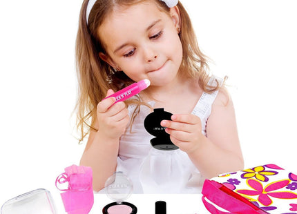 Click N' Play – Coffret maquillage enfant avec sac fleuri, 8 pièces