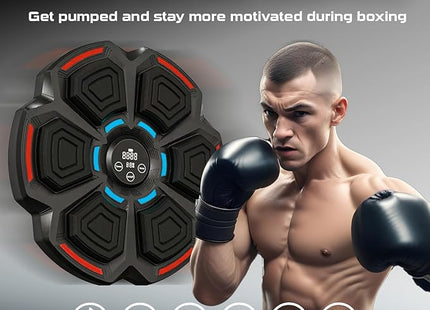 Phyloks Music Boxing Machine – Appareil de boxe interactif avec musique et gants inclus