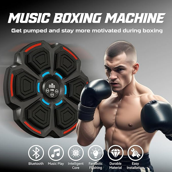 Phyloks Music Boxing Machine – Appareil de boxe interactif avec musique et gants inclus