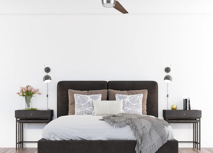 Honeywell Eamon Ventilateur de plafond 52" avec télécommande – Finition nickel brossé