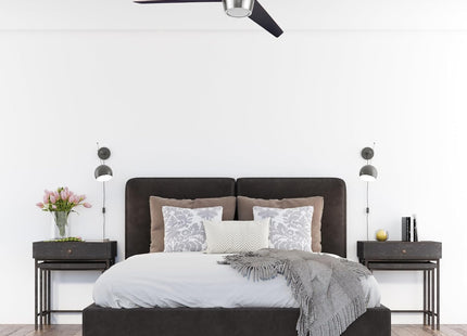 Honeywell Eamon Ventilateur de plafond 52" avec télécommande – Finition nickel brossé