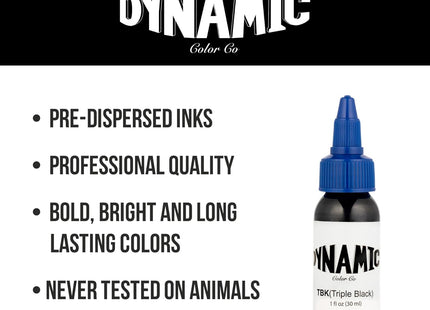 Dynamic Color Co – Triple Black Tattoo Ink 30ml
