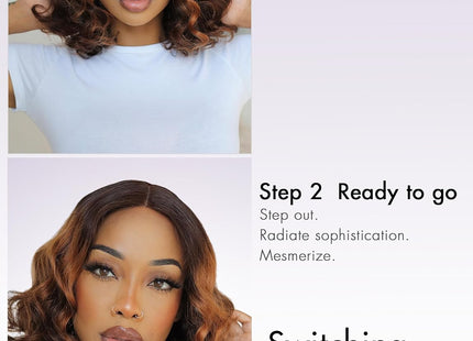 LUVME HAIR – 10" Ombre Brown Bob Wig