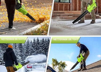 Greener Leaf Blower Cordless Leaf Blower – High Capacity Rechargeable Battery
