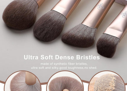 EGSHOW Intoxicated Series – 15-Piece Professional Makeup Brush Set + Case Included