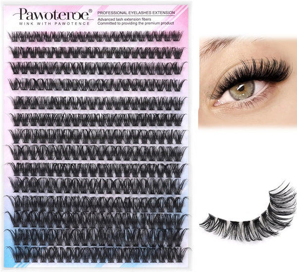 Pawotence DIY Eyelash Extension – Kit 280 natural volume eyelash extensions