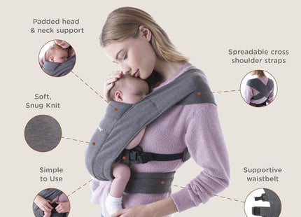 Ergobaby Embrace – Porte-Bébé Nouveau-Né en Tricot Douillet Vert olive doux