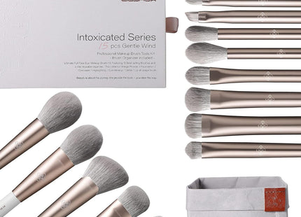 EGSHOW Intoxicated Series – 15-Piece Professional Makeup Brush Set + Case Included