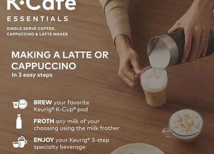 Keurig® K-Café Essentials® – Cafetière à portion individuelle pour café, latte et cappuccino ☕