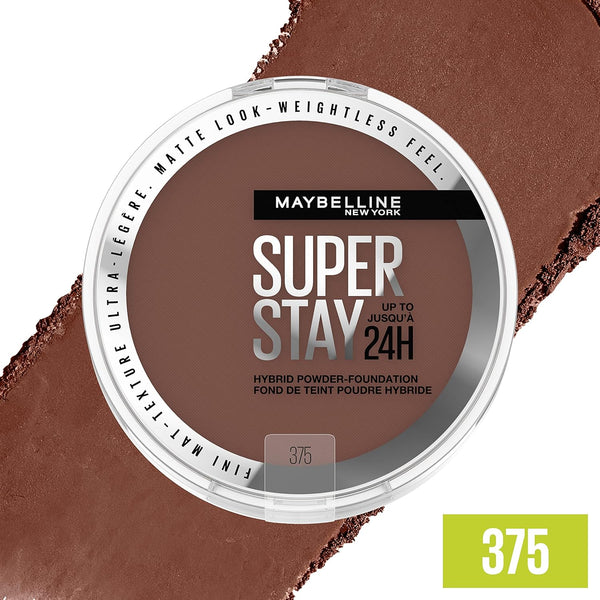 Maybelline New York Super Stay 24H Hybrid Powder Foundation – Waterproof, Vegan, Mattifying
