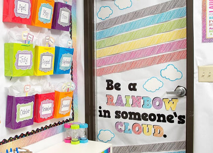 Teacher Created Resources Rolled Border Cut into Colored Pencil Shapes - 50 Feet