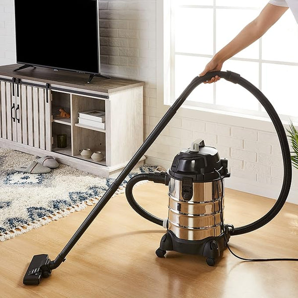Amazon Basics Aspirateur eau/poussière inox 6 gallons – 3,5 HP