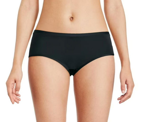 George Women's Super Stretch Microfiber Mid-Rise Panties - 2 Pack Black and Brown