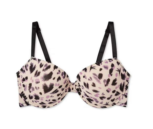 George Women's Microfiber Plunge Bra - Floral Hummingbirds