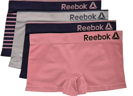 Reebok Lot de 4 shortys sans coutures femme – Confort invisible, taille M