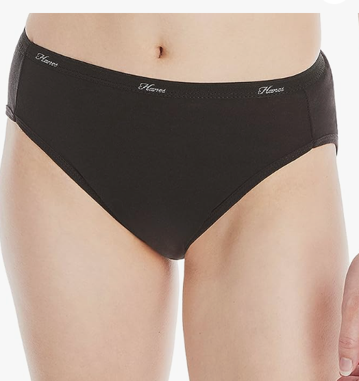 Hanes Women's Hi-Cut 100% Cotton Briefs – Sold Individually