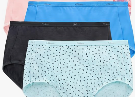 Hanes Culotte Femme Taille Brief 100% Coton – Lot de 5 – Taille M
