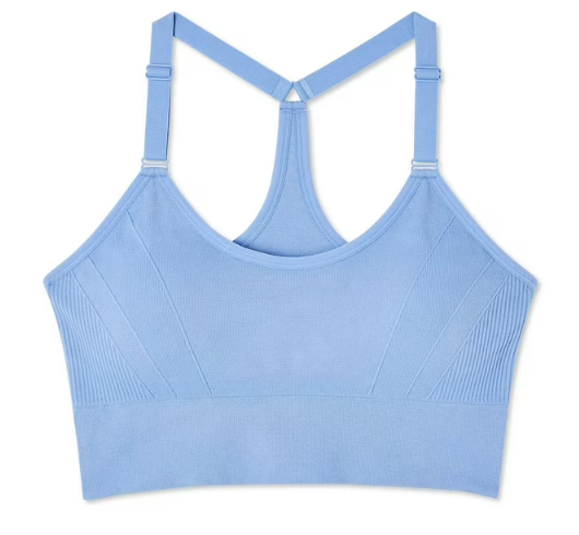 Athletic Works Women's Cami Bra - Sky Blue Seamless Bra