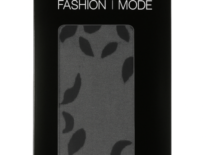 Secret Fashion Mode Black tights with foliage pattern