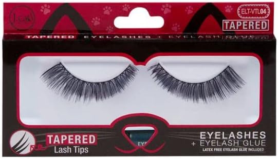 J Cat Beauty – False Eyelashes with Glue Included | Natural Effect & Tapered Tip