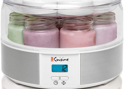 Euro Cuisine Automatic Digital Yogurt Maker – 7 Glass Jars, BPA Free