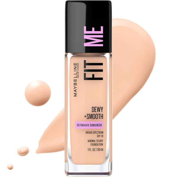 Maybelline – Fit Me Dewy + Smooth Foundation | Luminous complexion & natural hydration ✨💧