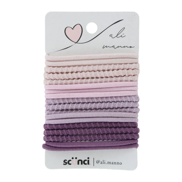 Scünci x Ali Manno – Pack of 18 hair elastics, pastel colors