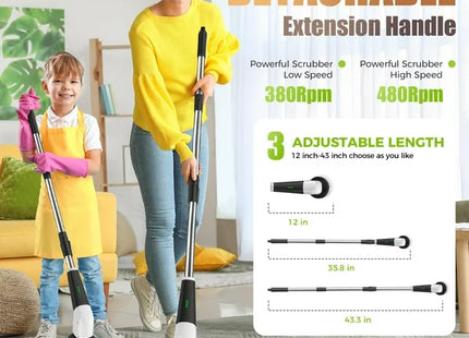 YKYi ANS-8051B Brosse électrique de nettoyage – Sans fil, 25W, autonomie 90 min